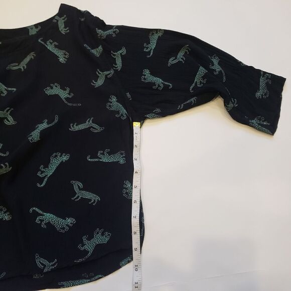 Reformation Cheetah and Antelope Folk Art Print Top - Picture 10 of 15